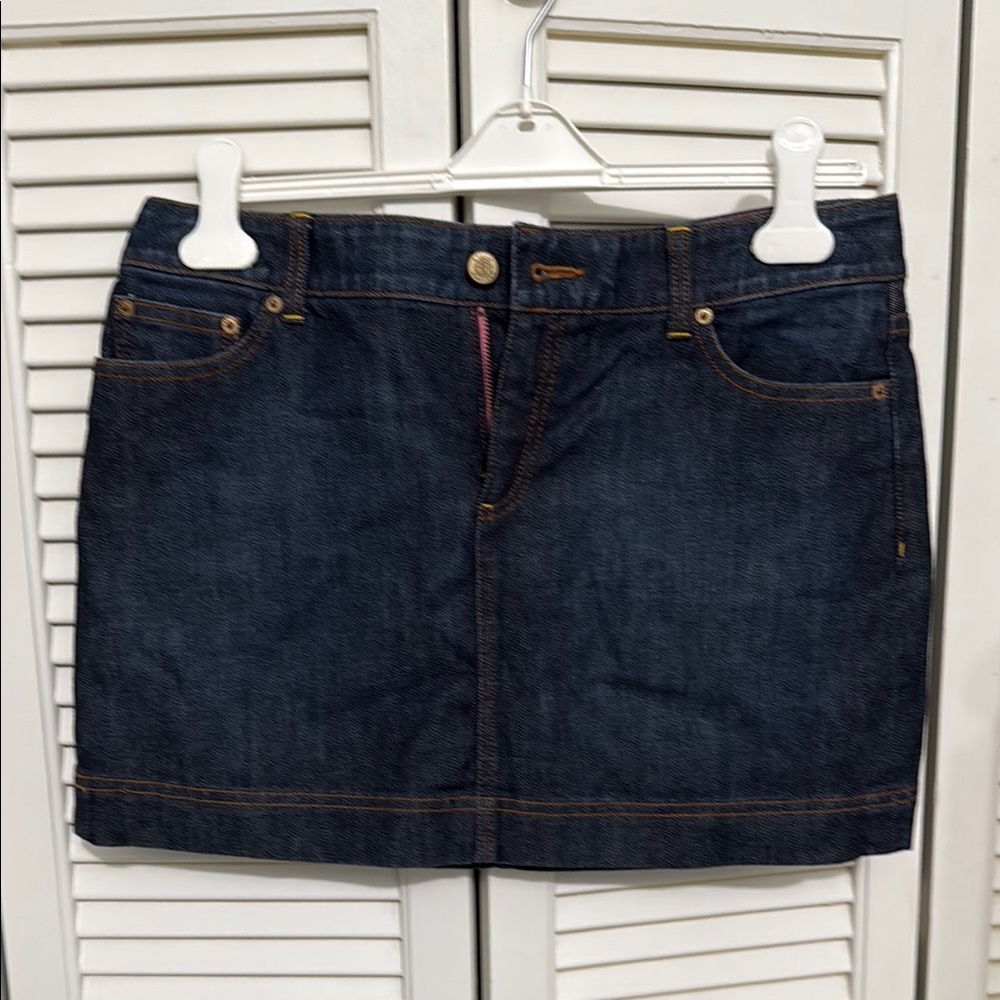 Lilly Pulitzer Dark Blue Denim Mini Skirt